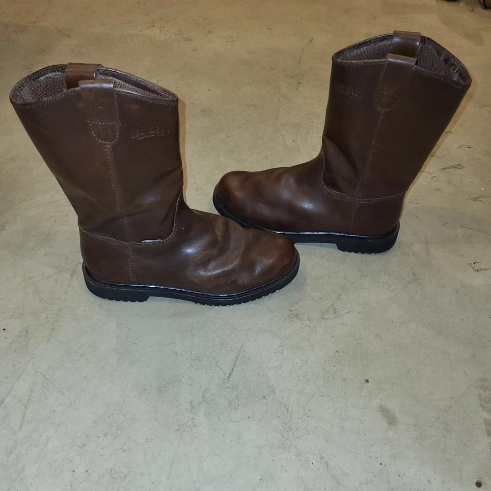 Red Head brown leather zip up boots size 11 W